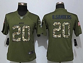 Women Limited Nike Detroit Lions #20 B.Sanders Green Salute To Service Stitched NFL Jersey,baseball caps,new era cap wholesale,wholesale hats