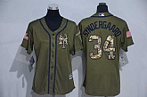Women New York Mets #34 Noah Syndergaard Green Salute to Service Stitched Baseball Jersey,baseball caps,new era cap wholesale,wholesale hats