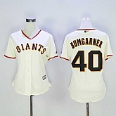 Women San Francisco Giants #40 Madison Bumgarner Cream New Cool Base Stitched Baseball Jersey,baseball caps,new era cap wholesale,wholesale hats