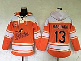 Baltimore Orioles #13 Manny Machado Orange Sawyer Hooded Sweatshirt Baseball Hoodie,baseball caps,new era cap wholesale,wholesale hats