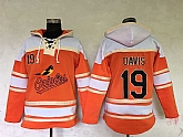 Baltimore Orioles #19 Chris Davis Orange Sawyer Hooded Sweatshirt Baseball Hoodie,baseball caps,new era cap wholesale,wholesale hats