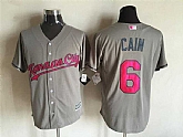 Kansas City Royals #6 Lorenzo Cain Gray Road 2016 Mother's Day Flex Base Stitched Jersey,baseball caps,new era cap wholesale,wholesale hats