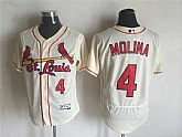 St. Louis Cardinals #4 Yadier Molina Cream 2016 Flexbase Collection Stitched Jersey,baseball caps,new era cap wholesale,wholesale hats