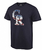 Men's Colorado Rockies Navy Banner Wave T-Shirt,baseball caps,new era cap wholesale,wholesale hats