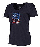 Women's Detroit Tigers Navy Plus Sizes Banner Wave T-Shirt,baseball caps,new era cap wholesale,wholesale hats