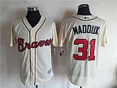 Atlanta Braves #31 Greg Maddux Cream New Cool Base Stitched Baseball Jersey,baseball caps,new era cap wholesale,wholesale hats