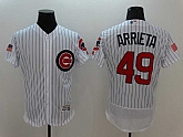Chicago Cubs #49 Jake Arrieta White Strip USA Independence Day 2016 Flexbase Collection Stitched Baseball Jersey,baseball caps,new era cap wholesale,wholesale hats