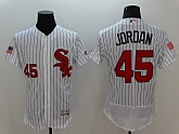 Chicago White Sox #45 Michael Jordan White Strip USA Independence Day 2016 Flexbase Collection Stitched Baseball Jersey,baseball caps,new era cap wholesale,wholesale hats