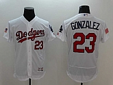 Los Angeles Dodgers #23 Adrian Gonzalez White USA Independence Day 2016 Flexbase Collection Stitched Baseball Jersey,baseball caps,new era cap wholesale,wholesale hats