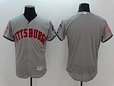 Pittsburgh Pirates Customized Men's Gray USA Independence Day Flexbase Collection Stitched Baseball Jersey,baseball caps,new era cap wholesale,wholesale hats