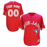 Toronto Blue Jays Customized Red Men's New Cool Base Stitched MLB Jersey,baseball caps,new era cap wholesale,wholesale hats