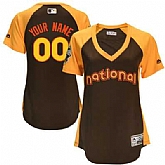 Women MLB Customized Brown 2016 All Star National League Stitched Baseball Jersey,baseball caps,new era cap wholesale,wholesale hats