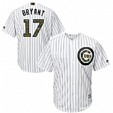 Chicago Cubs #17 Kris Bryant White (Blue Strip) New Cool Base 2016 Memorial Day Stitched Baseball Jersey Jiasu,baseball caps,new era cap wholesale,wholesale hats