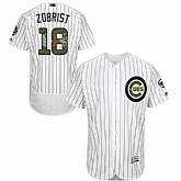 Chicago Cubs #18 Ben Zobrist White(Blue Strip) Flexbase Collection 2016 Memorial Day Stitched Baseball Jersey Jiasu,baseball caps,new era cap wholesale,wholesale hats