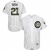 Chicago Cubs #21 Sammy Sosa White(Blue Strip) Flexbase Collection 2016 Memorial Day Stitched Baseball Jersey Jiasu,baseball caps,new era cap wholesale,wholesale hats