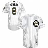 Chicago Cubs #8 Andre Dawson White(Blue Strip) Flexbase Collection 2016 Memorial Day Stitched Baseball Jersey Jiasu,baseball caps,new era cap wholesale,wholesale hats