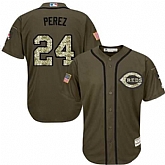 Cincinnati Reds #24 Tony Perez Green Salute to Service Stitched Baseball Jersey Jiasu,baseball caps,new era cap wholesale,wholesale hats