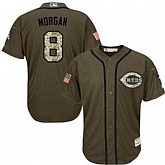 Cincinnati Reds #8 Joe Morgan Green Salute to Service Stitched Baseball Jersey Jiasu,baseball caps,new era cap wholesale,wholesale hats