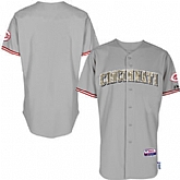 Cincinnati Reds Blank Gray Camo Cool Base Stitched Baseball Jersey Jiasu,baseball caps,new era cap wholesale,wholesale hats