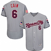 Kansas City Royals #6 Lorenzo Cain Gray 2016 Fashion Stars & Stripes Flexbase Stitched Baseball Jersey Jiasu,baseball caps,new era cap wholesale,wholesale hats