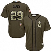Los Angeles Angels of Anaheim #29 Rod Carew Green Salute to Service Stitched Baseball Jersey Jiasu,baseball caps,new era cap wholesale,wholesale hats