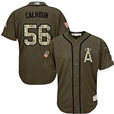 Los Angeles Angels of Anaheim #56 Kole Calhoun Green Salute to Service Stitched Baseball Jersey Jiasu,baseball caps,new era cap wholesale,wholesale hats
