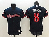 Milwaukee Brewers #8 Ryan Braun Navy Blue USA Independence Day 2016 Flexbase Collection Stitched Jersey,baseball caps,new era cap wholesale,wholesale hats