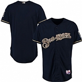 Milwaukee Brewers Customized Navy Blue Camo Cool Base Stitched Baseball Jersey,baseball caps,new era cap wholesale,wholesale hats