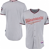 Minnesota Twins Customized Gray Camo Cool Base Stitched Baseball Jersey,baseball caps,new era cap wholesale,wholesale hats