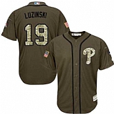 Philadelphia Phillies #19 Greg Luzinski Green Salute to Service Stitched Baseball Jersey Jiasu,baseball caps,new era cap wholesale,wholesale hats