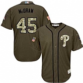 Philadelphia Phillies #45 Tug McGraw Green Salute to Service Stitched Baseball Jersey Jiasu,baseball caps,new era cap wholesale,wholesale hats