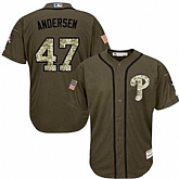 Philadelphia Phillies #47 Larry Andersen Green Salute to Service Stitched Baseball Jersey Jiasu,baseball caps,new era cap wholesale,wholesale hats
