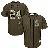 Seattle Mariners #24 Ken Griffey Green Salute to Service Stitched Baseball Jersey Jiasu,baseball caps,new era cap wholesale,wholesale hats