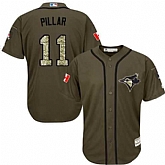 Toronto Blue Jays #11 Kevin Pillar Canada Flag Green Salute to Service Stitched Baseball Jersey Jiasu,baseball caps,new era cap wholesale,wholesale hats