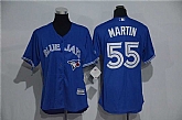 Women Toronto Blue Jays #55 Russell Martin Blue 2016 Flexbase Collection Stitched Jersey,baseball caps,new era cap wholesale,wholesale hats