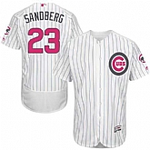 Chicago Cubs #23 Ryne Sandberg White (Blue Strip) Flexbase Collection 2016 Mother's Day Stitched Baseball Jersey Jiasu,baseball caps,new era cap wholesale,wholesale hats