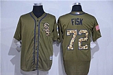 Chicago White Sox #72 Carlton Fisk Green Salute to Service New Cool Base Stitched Baseball Jersey,baseball caps,new era cap wholesale,wholesale hats
