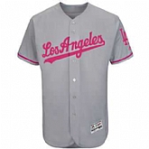 Los Angeles Dodgers Blank Gray 2016 Mother's Day Flexbase Collection Stitched Baseball Jersey Jiasu,baseball caps,new era cap wholesale,wholesale hats