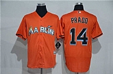 Miami Marlins #14 Martin Prado Orange New Cool Base Stitched Baseball Jersey,baseball caps,new era cap wholesale,wholesale hats