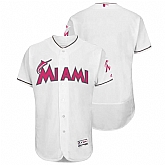 Miami Marlins Blank White Home 2016 Mother's Day Flexbase Collection Stitched Baseball Jersey Jiasu,baseball caps,new era cap wholesale,wholesale hats