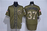 Washington Nationals #37 Stephen Strasburg Green Salute to Service New Cool Base Stitched Baseball Jersey,baseball caps,new era cap wholesale,wholesale hats