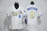 Women Kansas City Royals #8 Mike Moustakas White 2016 Flexbase Collection Stitched Jersey,baseball caps,new era cap wholesale,wholesale hats