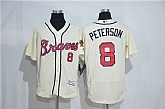 Atlanta Braves #8 Peterson Cream 2016 Flexbase Collection Stitched Baseball Jersey,baseball caps,new era cap wholesale,wholesale hats