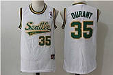 Seattle Supersonics #35 Kevin Durant Throwback White Swingman Stitched Jersey,baseball caps,new era cap wholesale,wholesale hats