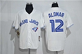 Toronto Blue Jays #12 Roberto Alomar Mitchell And Ness White New Cool Base Stitched Jersey,baseball caps,new era cap wholesale,wholesale hats