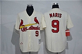 St. Louis Cardinals #9 Roger Maris Mitchell And Ness Cream Stitched Baseball Jersey,baseball caps,new era cap wholesale,wholesale hats