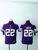 Youth Nike Minnesota Vikings #22 Harrison Smith Purple Team Color Stitched Game Jersey,baseball caps,new era cap wholesale,wholesale hats