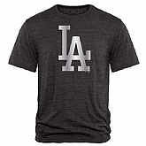 Men's Los Angeles Dodgers Fanatics Apparel Platinum Collection Tri-Blend T-Shirt LanTian - Black,baseball caps,new era cap wholesale,wholesale hats