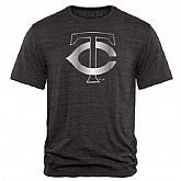 Men's Minnesota Twins Fanatics Apparel Platinum Collection Tri-Blend T-Shirt LanTian - Black,baseball caps,new era cap wholesale,wholesale hats