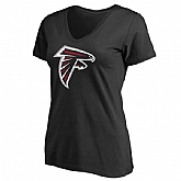 WOMEN'S ATLANTA FALCONS PRO LINE BLACK PRIMARY TEAM LOGO SLIM FIT T-Shirt LanTian,baseball caps,new era cap wholesale,wholesale hats